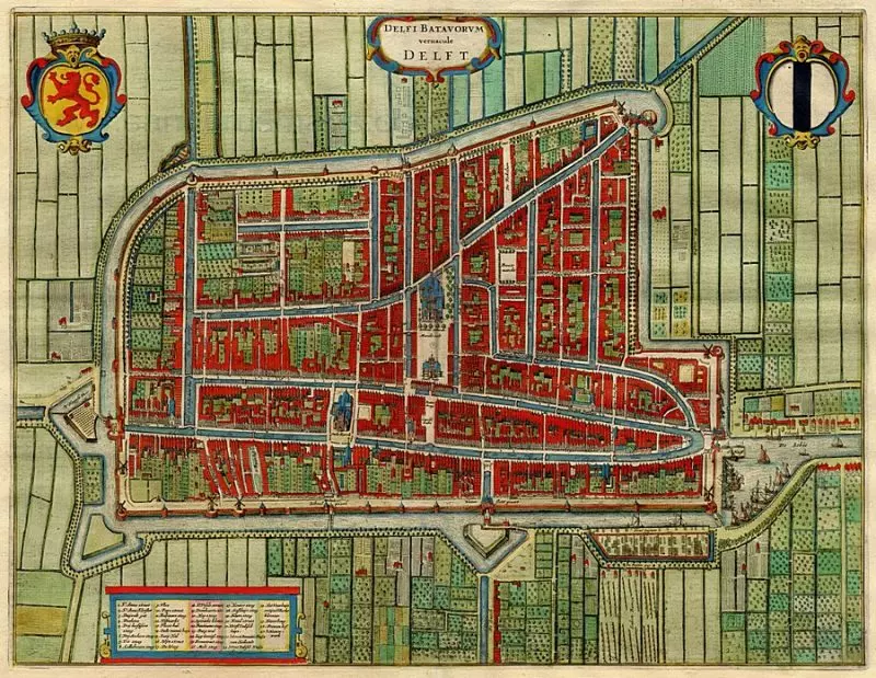 Mapa Delft